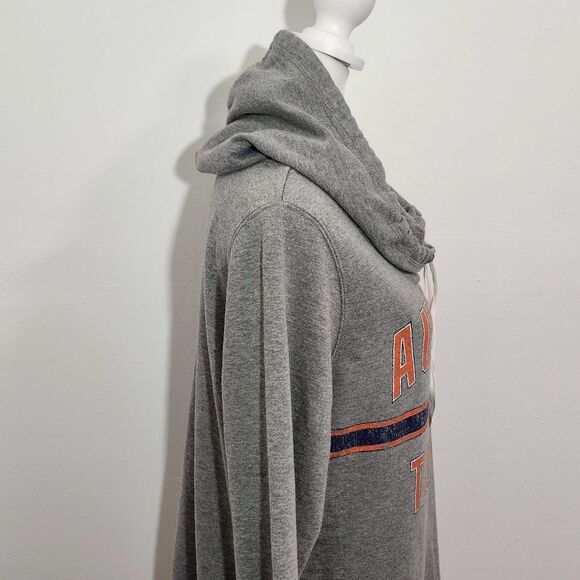 Auburn Tigers Sweatshirt with Funnel Neck Size Large Auburn Gray Sweatshirt - Picture 3 of 7